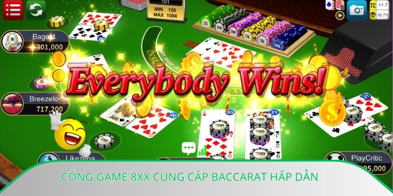 Baccarat 8xx có quy tắc vô cùng đơn giản