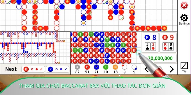 Kỹ năng trong trò chơi Baccarat 8xx