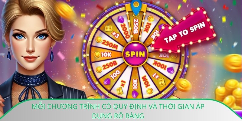 Mỗi chương trình có quy định và thời gian áp dụng rõ ràng