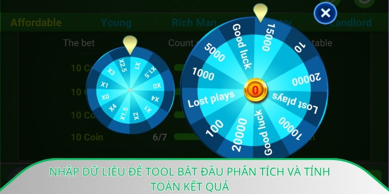 Nhập dữ liệu để tool bắt đầu phân tích và tính toán kết quả